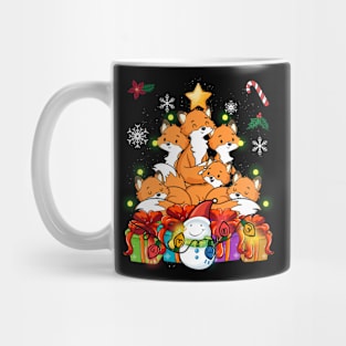 Funny Fox Christmas Tree Cute Decor Gift Xmas Presents Mug